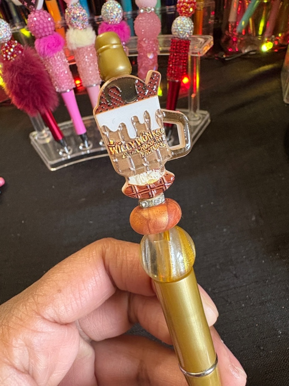 Gold Hot Chocolate Pen Willy Wonka